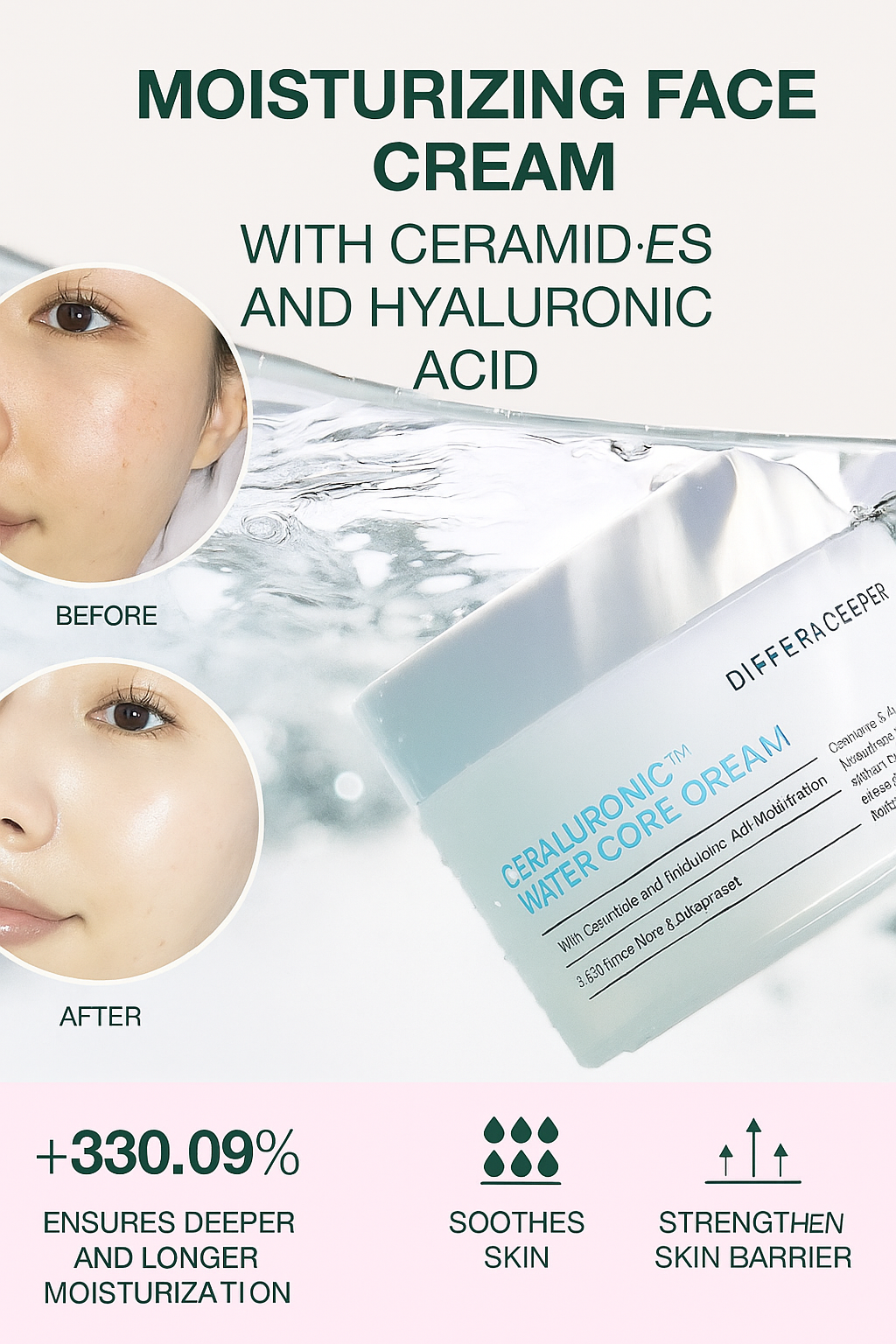 Differ&Deeper Ceraruronic Water Core Cream 50g