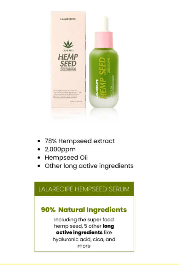 LALARECIPE Hemp Seed 78% Serum