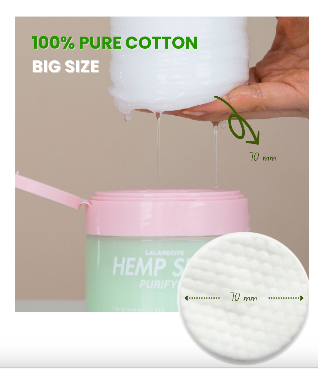 LALARECIPE HEMP SEED Purifying Pad