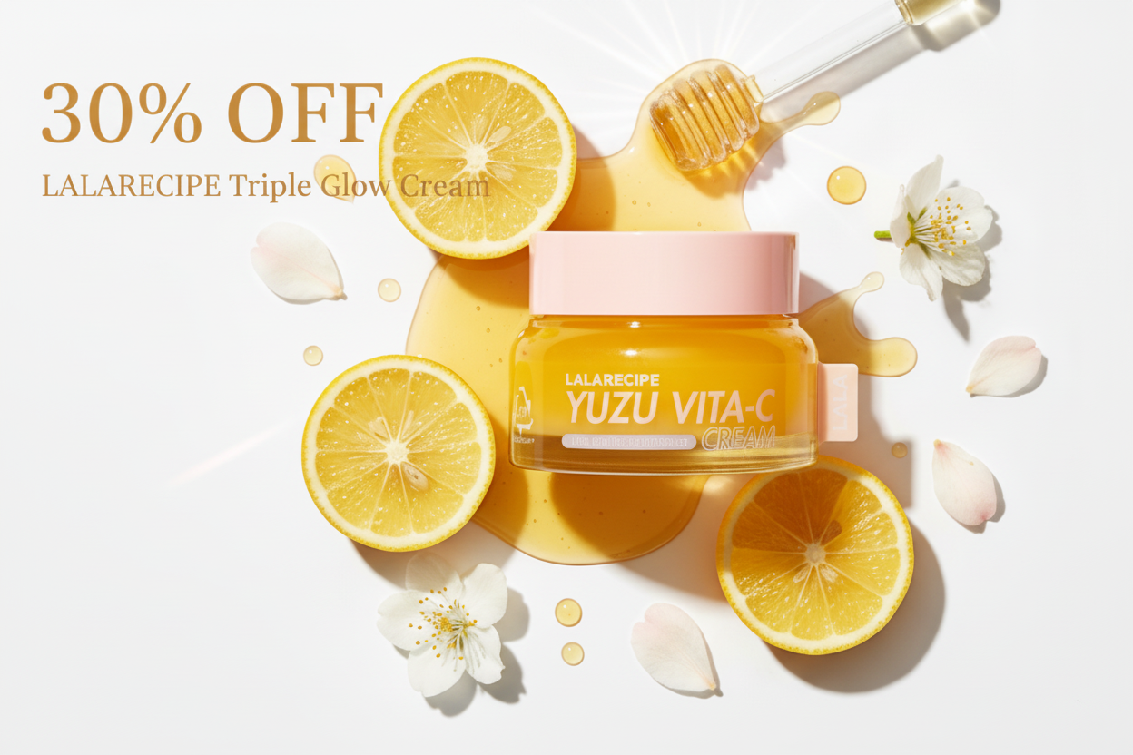 LALARECIPE Triple Glow Cream – 30% OFF Banner