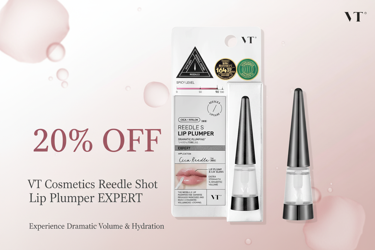 VT Cosmetics Reedle Shot Lip Plumper – 20% OFF Banner